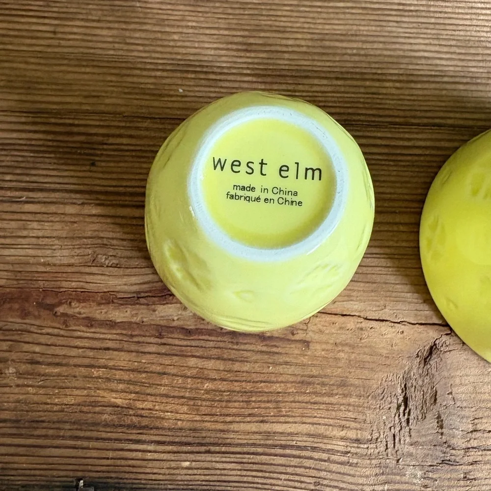 Set of Yellow Embossed west elm measuring cups
